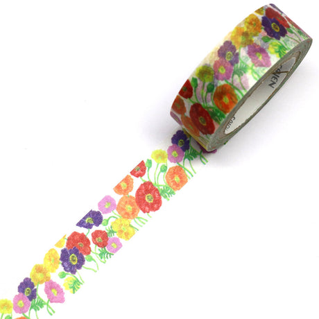 Poppy Flower Japanese Washi Tape SAIEN