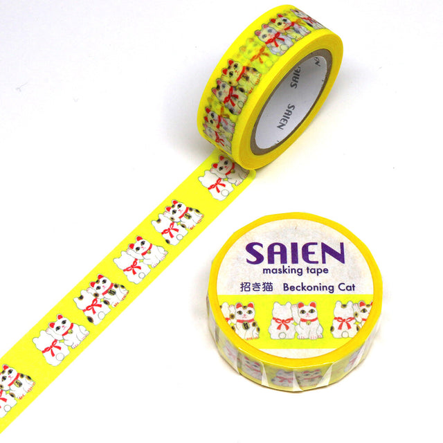 Fortune Cat Maneki Neko Japanese Washi Tape SAIEN