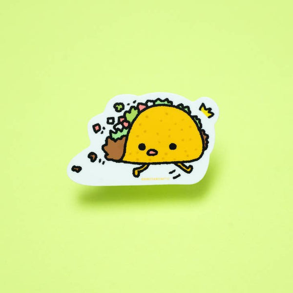 Taco Running Sticker