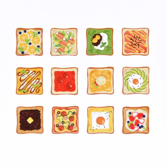 Toast Washi Roll Sticker Bande (150 pieces)