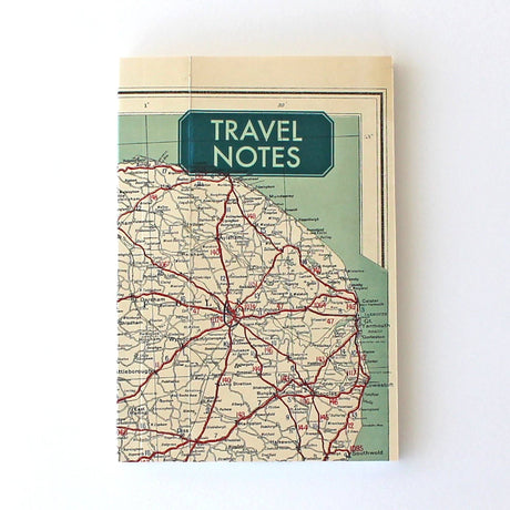 Cuaderno de notas de viaje - Cuaderno de mapas vintage