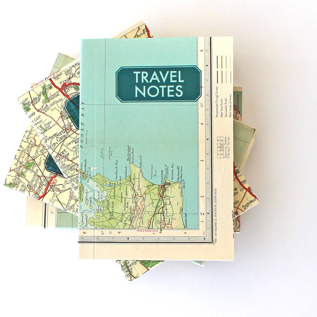 Travel Notes Book - Vintage Map Notebook