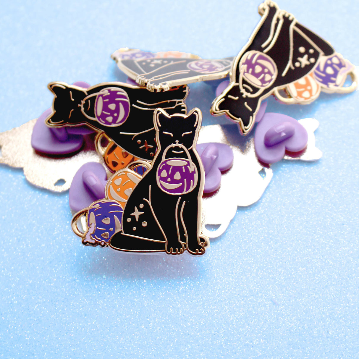 Trick or Treat Cat Enamel Pin