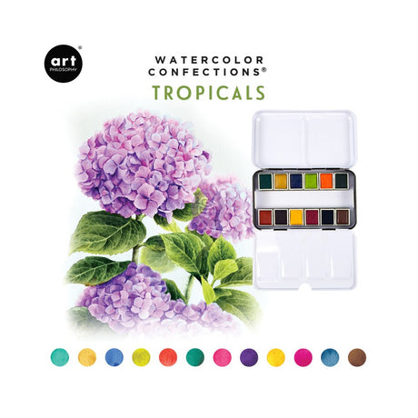 Prima Watercolor Confections Watercolor Pans Tropicals 12/Pkg