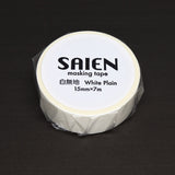 White Plain Washi Tape SAIEN