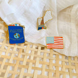 Pin esmaltado con la bandera de Estados Unidos