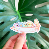 Rainbow Peapod Duckies Vinyl Sticker