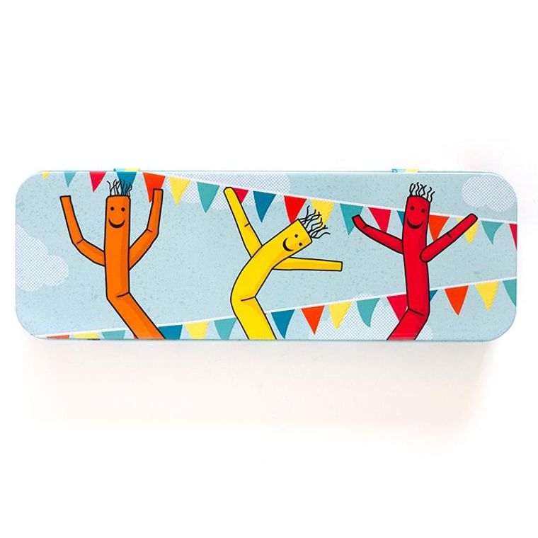 Wacky Waving Inflatable Arm Flailing Tube Man metal pencil case.