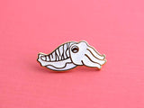 White Glitter Cuttlefish Pin