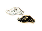 White Glitter Cuttlefish Pin