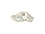 White Glitter Cuttlefish Pin