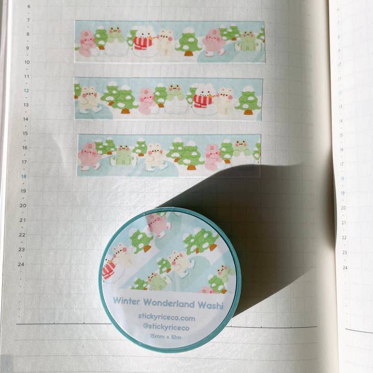 Cinta washi con motivos de Winter Wonderland