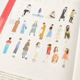 People Washi Flake Sticker