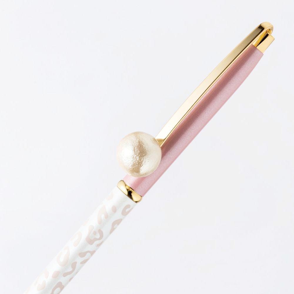 Leopard Pink Cotton Pearl Ballpoint Pen. An impressive cotton pearl gives an elegant impression Enjoy your own style with this ballpoint pen!