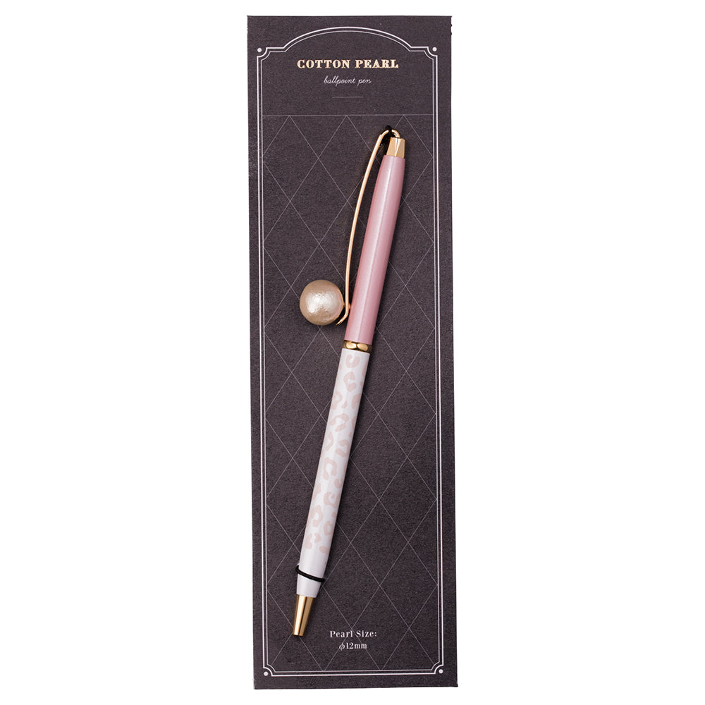 Leopard Pink Cotton Pearl Ballpoint Pen. An impressive cotton pearl gives an elegant impression Enjoy your own style with this ballpoint pen!