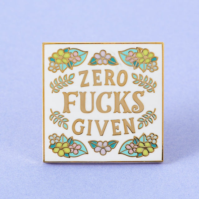 Zero Fucks Given Enamel Pin Punky Pins