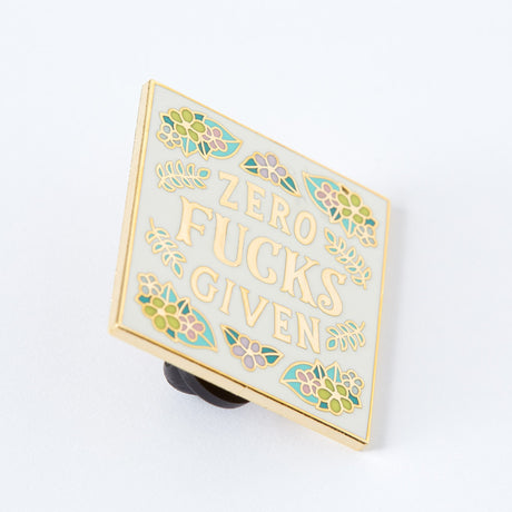 Zero Fucks Given Enamel Pin Punky Pins