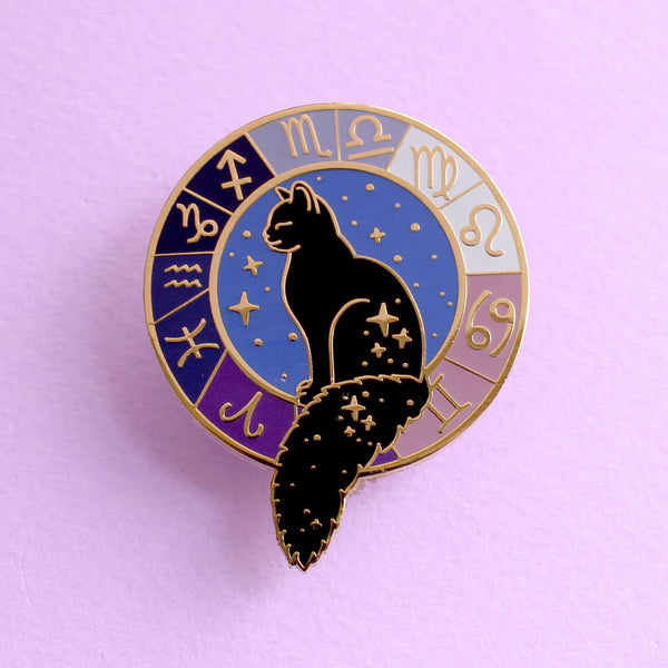 Zodiac Cat Enamel Pin