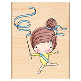 Gymnast Mimi Rubber Stamp