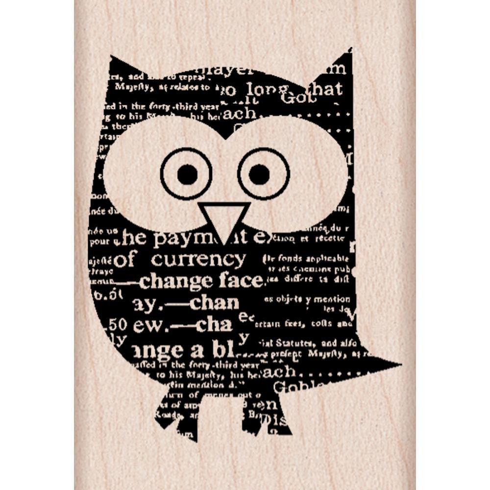 Newspaper Owl Stamp