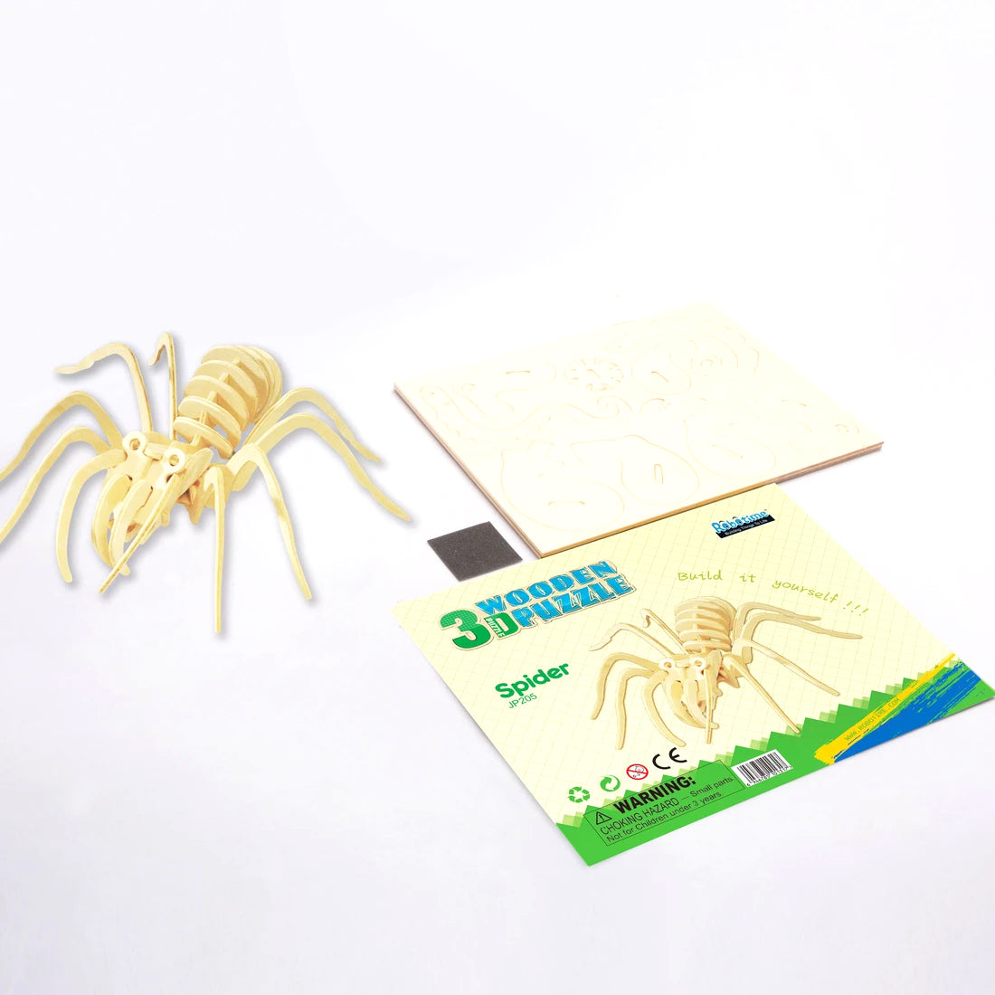 DIY 3D Wooden Puzzle Spider