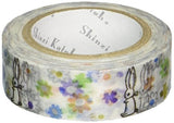 Rabbit & Flower Washi Tape • Shinzi Katoh Design Japanese Washi Tape