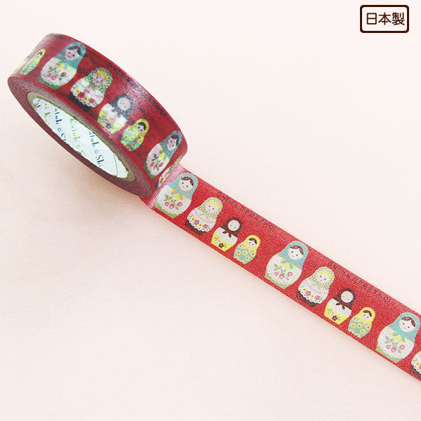 Russian Doll Japanese Washi Tape Shinzi Katoh Design