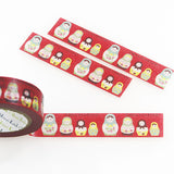 Russian Doll Japanese Washi Tape Shinzi Katoh Design