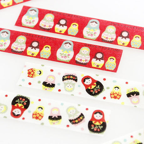 Russian Doll Japanese Washi Tape Shinzi Katoh Design