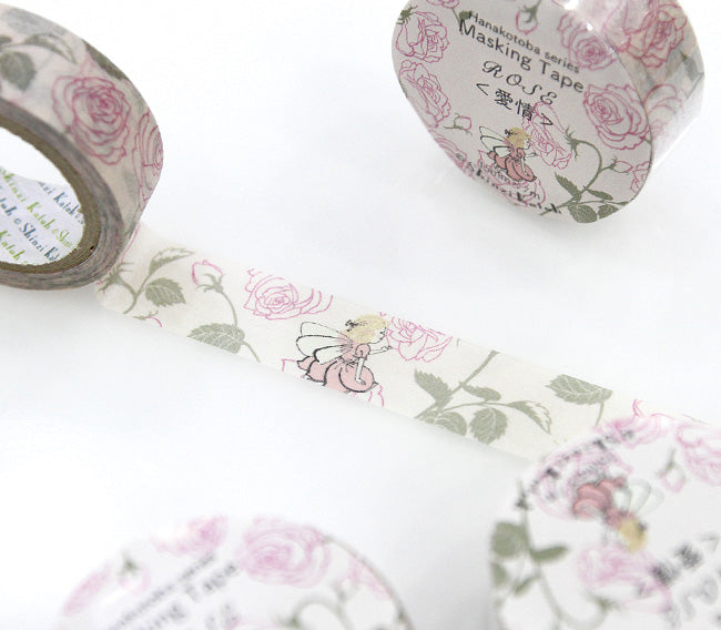 Rose Fairy 愛情 Washi Tape • Shinzi Katoh Design Japanese Washi Tape