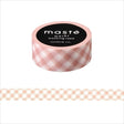 Impressive Tone Pink Beige Check / Plaid Masté Japanese Masking Tape • Made in Japan.