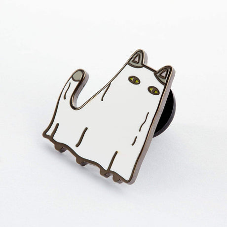 Ghost Cat Enamel Pin