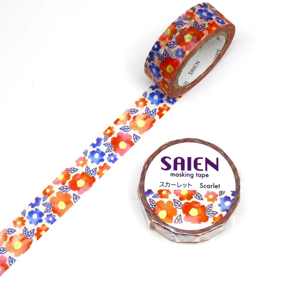 Scarlet Flower Washi Tape SAIEN