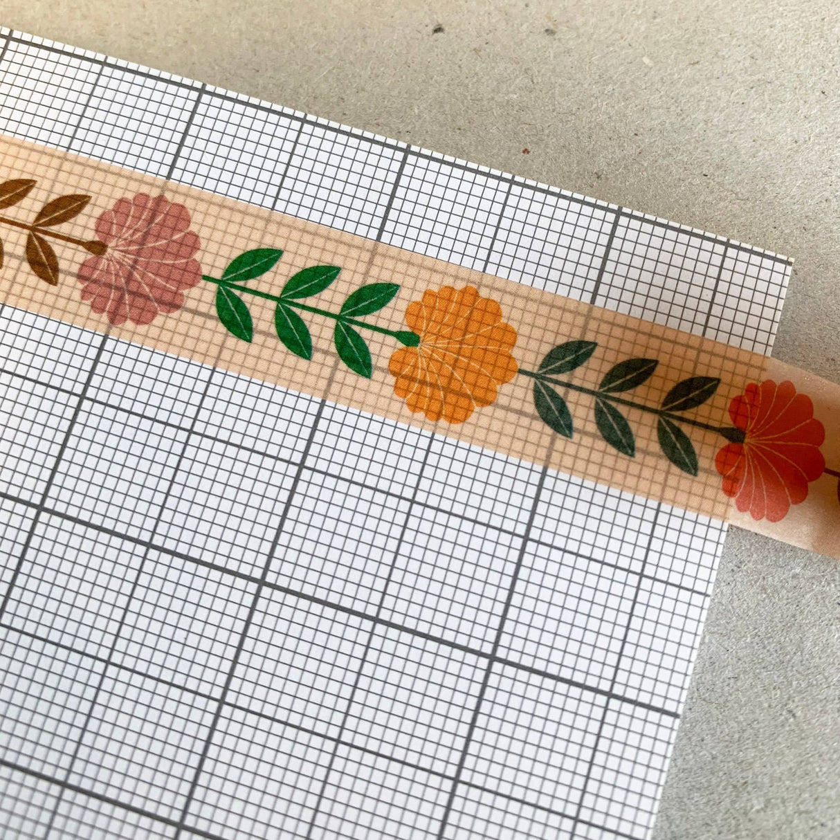 Spring Flowers Pattern Washi Tape