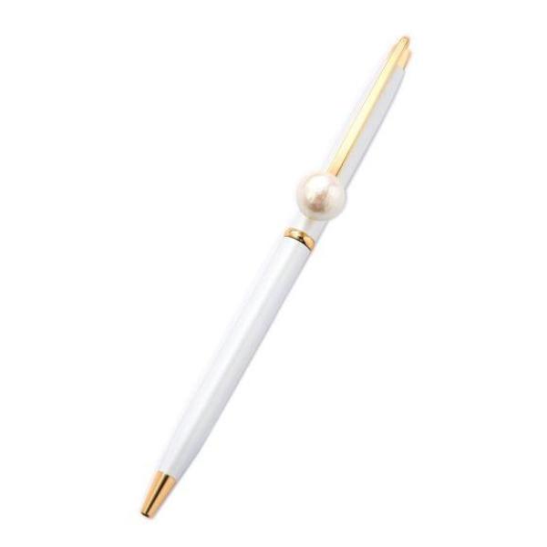 Cotton Pearl Ballpoint Pen White. An impressive cotton pearl gives an elegant impression Enjoy your own style with this ballpoint pen!